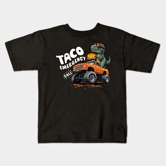 tacos emergency call Kids T-Shirt by Edeno90